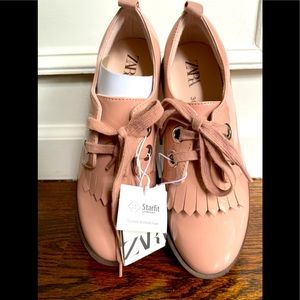 Zara Shoes women's girl loafer pink